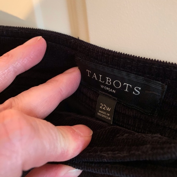 Talbots navy blue corduroy skirt with side poc… - Picture 2 of 6